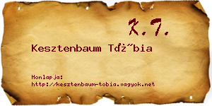 Kesztenbaum Tóbia névjegykártya